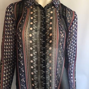 Free People Long Sleeve Button Up Blouse shirt